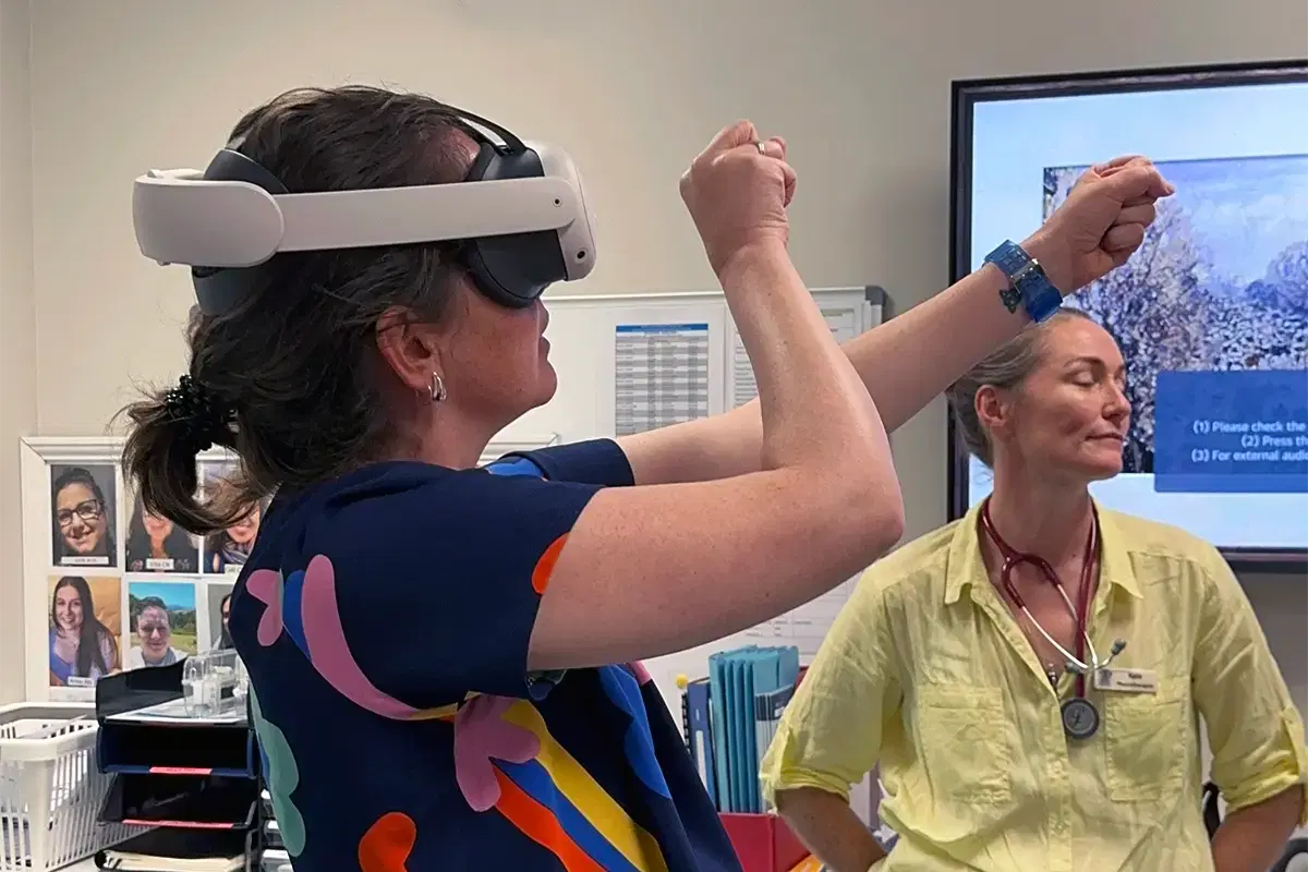 PatientVR being used at a healthcare event